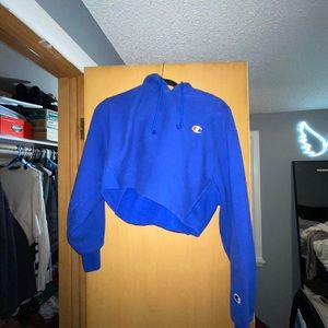 Blue Champion Women’s Cropped Hoodie